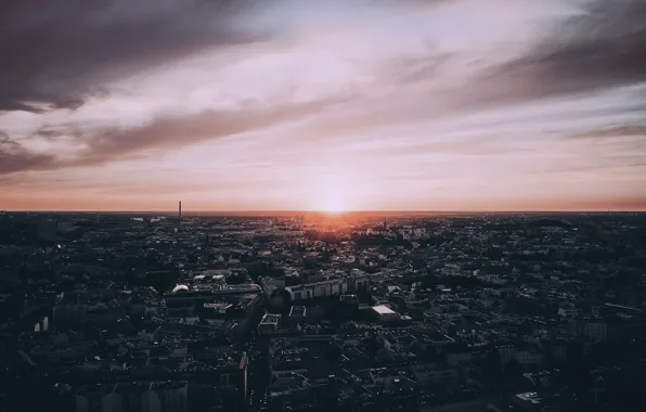 Закат, город, Berlin, Ortsteil Mitte