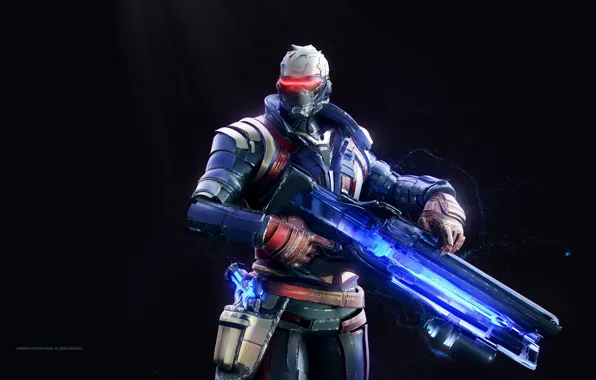 Gun, pistol, game, soldier, weapon, man, rifle, mask