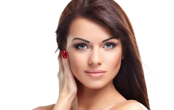 Картинка взгляд, девушка, портрет, брюнетка