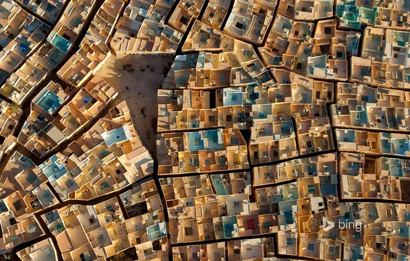 Картинка город, улица, дома, текстура, двор, Алжир