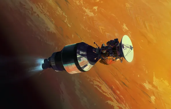 Космос, поверхность, планета, аппарат, Cassini on Centaur
