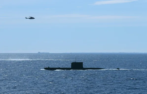 Субмарина, вертолет, учения, ВМС Испании
