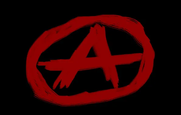 Символ, анархия, anarchy, а в кружке.
