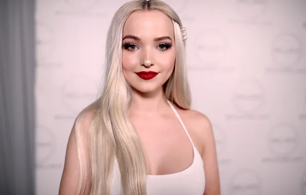 Взгляд, фон, портрет, актриса, блондинка, певица, Дав Камерон, Dove Cameron