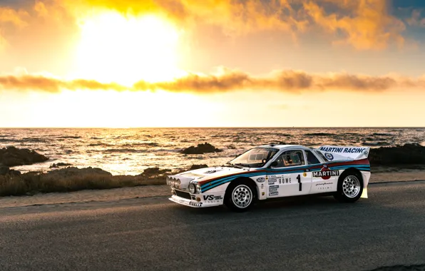Car, sun, beauty, Lancia, Rally, Group B, Lancia Rally 037