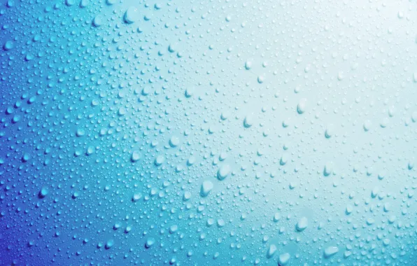 Вода, капли, фон, rain, blue, water, background, drops