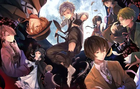 Аниме, арт, персонажи, Bungou Stray Dogs