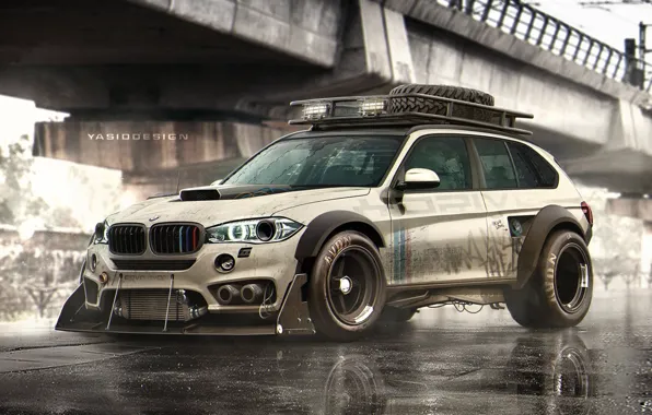 Авто, Рисунок, BMW, Машина, Арт, Art, BMW X5, Рендеринг