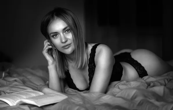 Попа, взгляд, девушка, поза, модель, трусики, макияж, фигура