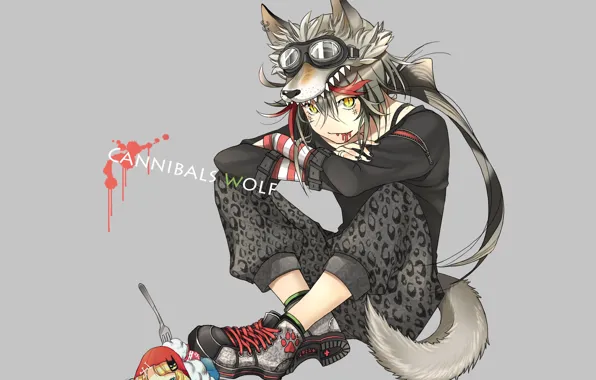 Волк, красная шапочка, арт, парень, Red Riding Hood