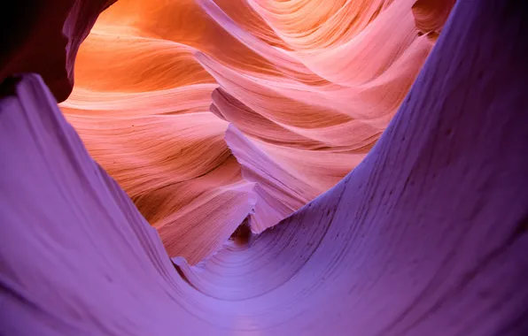 Скалы, текстура, каньон, Аризона, США, штат, Антилопы