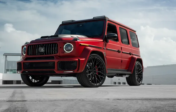 Mercedes-Benz, Mercedes, Red, Brabus, Clouds, AMG, G Class, Gelendewagen