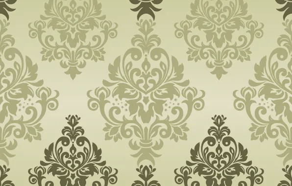 Картинка зеленый, vector, текстура, орнамент, background, pattern, classic, seamless