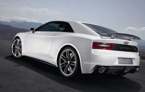 Дорога, белая, Audi Quattro Concept