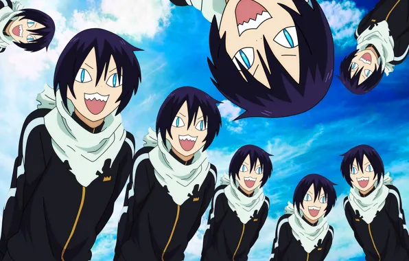 Улыбка, парень, Бездомный Бог, Noragami, Ято
