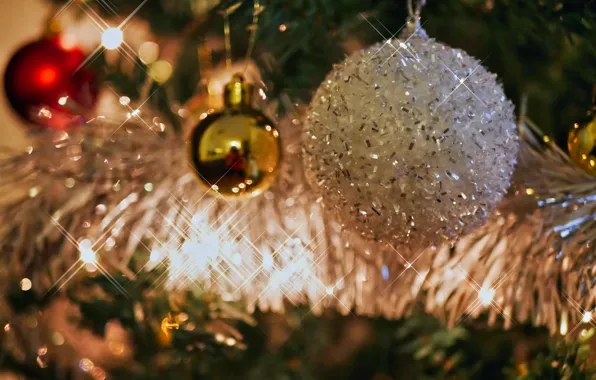 Christmas, New Year, Shine, Bokeh, Macro