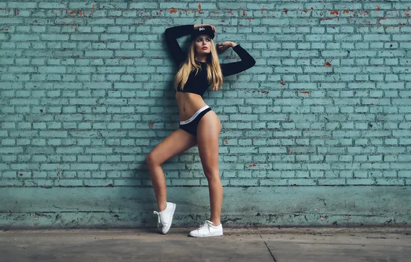 Girl, Beautiful, Sexy, Model, Wall, Street, Female, Beauty