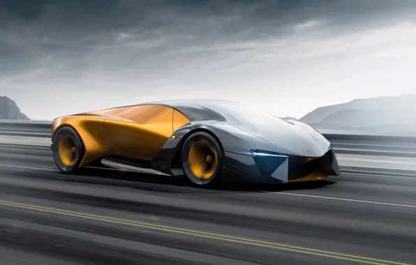Рендеринг, скорость, Lamborghini, суперкар, гиперкар, Terzo Millennio