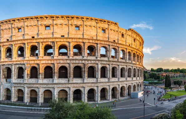 Картинка city, город, Рим, Колизей, Италия, Italy, panorama, Europe