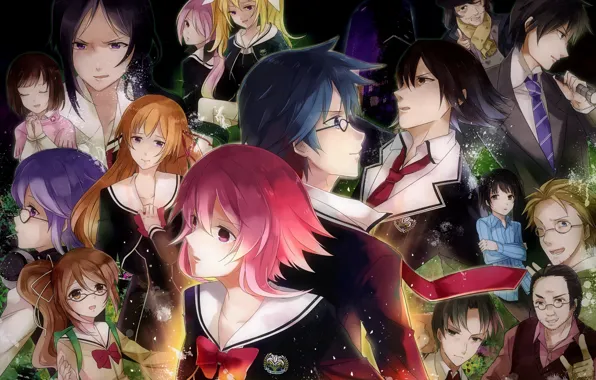 Аниме, арт, персонажи, Хаос Вершина, chaos head