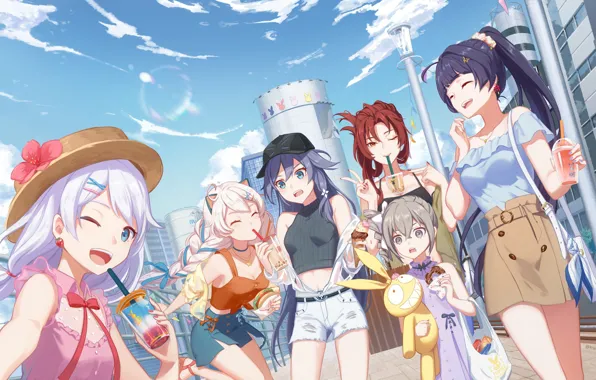 Девушки, Honkai Impact 3rd, Kiana Kaslana, Bronya Zaychik, Raiden Mei, Theresa Apocalypse, Murata Himeko, Fu …