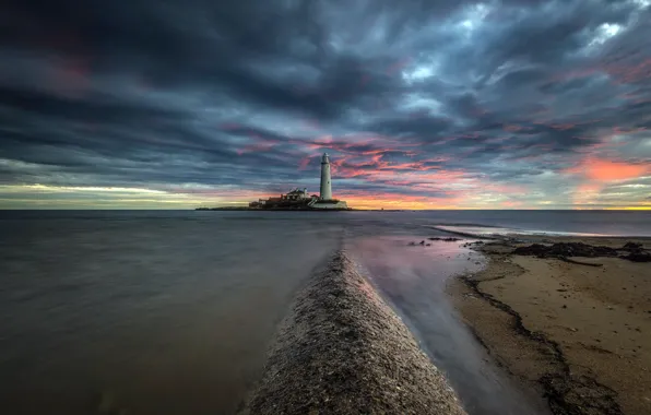 Sea, Lighthouse, Whitley Bay, St Mary's