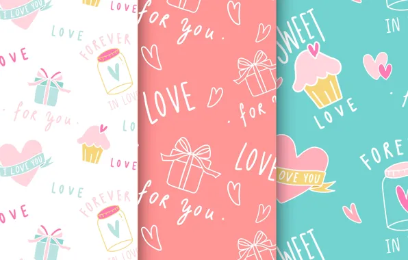Фон, vector, текстура, подарки, background, seamless