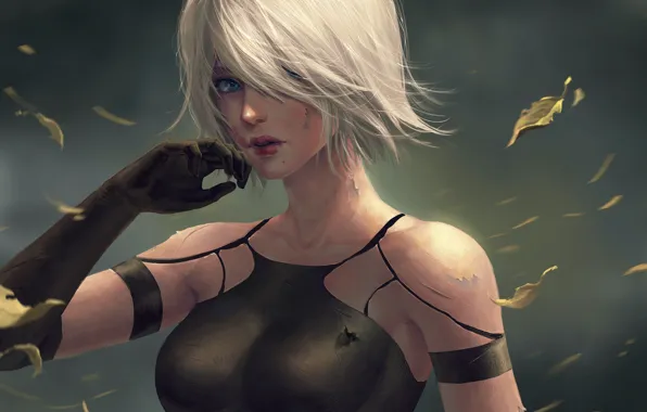 Девушка, Рисунок, Android, Арт, Nier, Красивая, Illustration, Characters