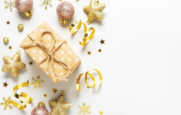 Украшения, подарок, шары, Новый Год, Рождество, Christmas, balls, merry