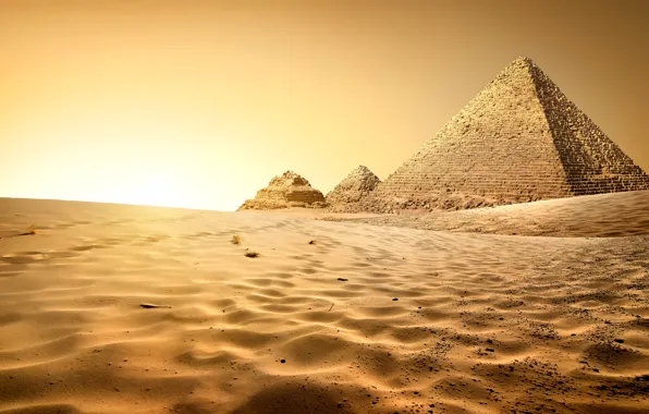 Картинка песок, пустыня, Египет, пирамиды, Cairo