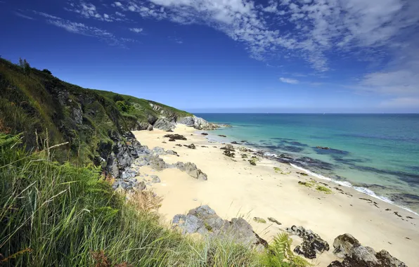 Море, лето, пейзаж, берег