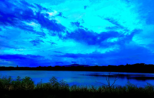 Sky, Water, Dawn, Morning, Lake, Trees, Reflection, First Light