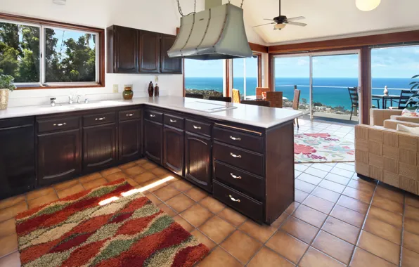Море, мебель, кухня, Design, гарнитур, Interior, Kitchen