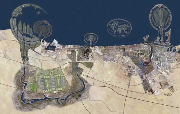 Картинка Дубай, Арабсике Эмираты, Польмовые острова