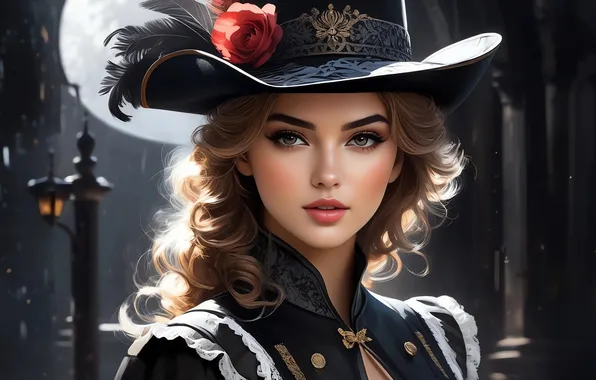 Лицо, перья, очарование, digital art, цифровое искусство, красивая женщина, красивая шатенка, ИИ арт