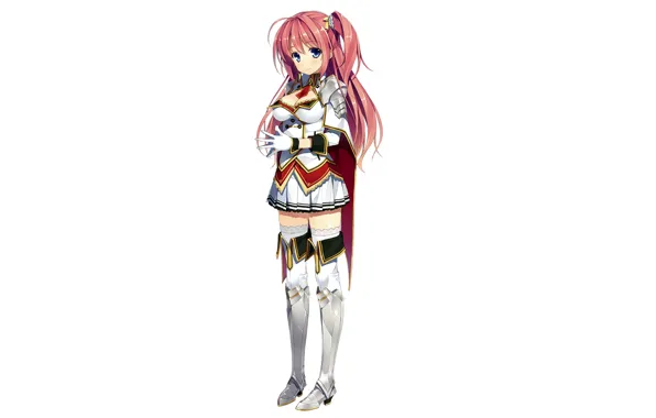Girl, sexy, cleavage, thighhighs, long hair, dress, boobs, anime