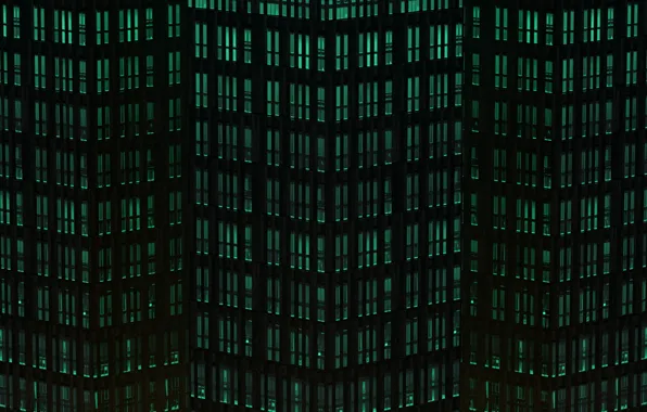 Windows, Окна, Здание, Архитектура, Арт, Art, Фантастика, Небоскреб