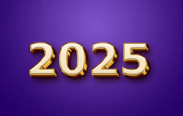 Фон, золото, цифры, Новый год, golden, new year, background, purple