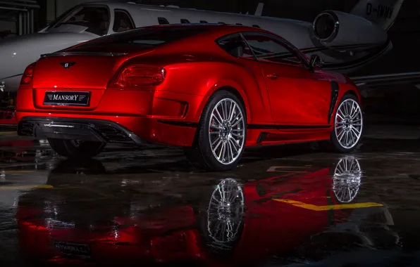 Bentley, Continental, Red, Mansory, Plane(2013)