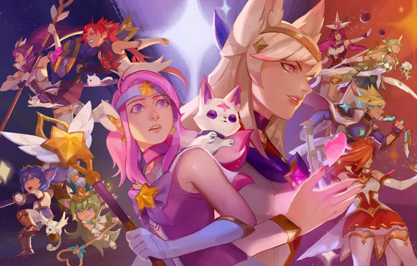 Lux, Janna, Ahri, Soraka, Syndra, League Of Legends, Miss Fortune, Lulu