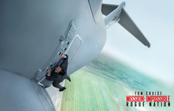 Картинка самолет, ситуация, агент, постер, взлет, Том Круз, Tom Cruise, Ethan Hunt