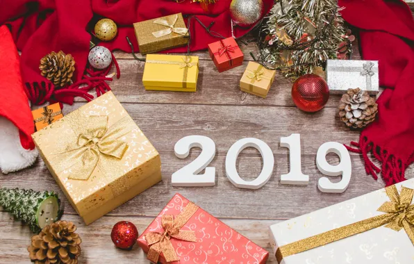 Картинка украшения, Новый Год, Рождество, подарки, happy, Christmas, wood, New Year