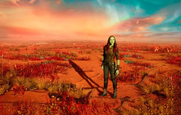 Cinema, movie, film, Zoe Saldana, Gamora, Guardians Of Galaxy Vol 2, Guardians Of Galaxy