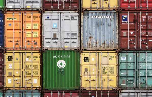 Colors, vivid colors, containers