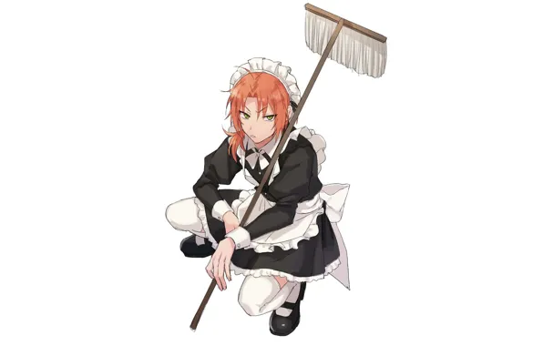 Горничная, швабра, Ensemble Stars!, Tsukinaga Leo, Heppokomann