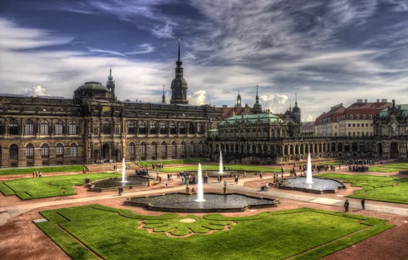 Германия, Дрезден, Архитектура, Dresden, Deutschland, Architektur, Zwinger, Цвингер