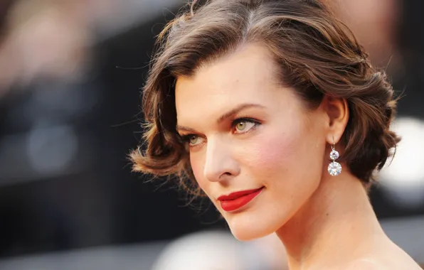 Взгляд, портрет, макияж, актриса, Милла Йовович, Milla Jovovich, hair