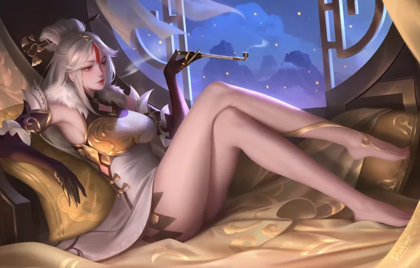 Sexy girl, genshin impact, ningguang
