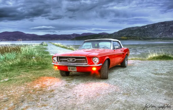 Mustang, форд, hdr фото