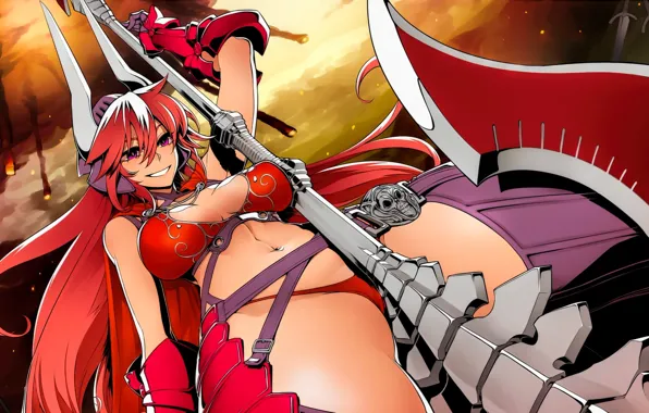 Demon, skull, sword, game, armor, devil, weapon, boobs